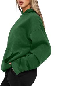 Nouveau design, service OEM, sweat-shirt à capuche ample décontracté pour femmes, couleur unie, confortable, fabriqué en usine au Bangladesh, meilleur prix - Product Image 3