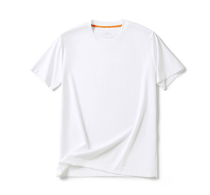 Men's Black Solid Crew Neck Short Sleeve <b>T</b>-<b>Shirt</b> <b>Orange</b> Contrast Trim Blank Casual Tee - Product Image 5