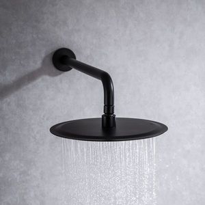 แขนฝักบัวติดผนังสแตนเลสสีดำด้านขนาด 20 นิ้ว แบบยึดแน่นพิเศษพร้อมหน้าแปลน อุปกรณ์เสริมสำหรับห้องอาบน้ำ - Product Image 2