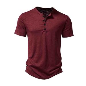 <b>Men</b> <b>Henley</b> for <b>Shirt</b> Short Sleeve Solid Casual 100% Cotton Jersey OEM Service Golf Quick Dry Breathable Regular Fit - Product Image 1