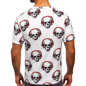 T-shirt d'été 100 % coton pour homme, col montant, broderie logo personnalisée, coupe classique, couleur unie, streetwear, écologique - Product Image 2