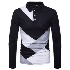 Camiseta de Punto de Manga Corta con Cuello Redondo para Hombre, Corte Regular, Informal, 100% Algodón, Transpirable, Azul Marino y Blanco - Product Image 2