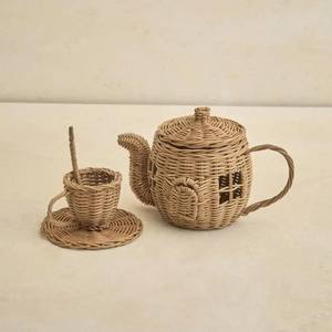 Elegante Juego de Té Tejido a Mano para Niños, Set de Juego de Cocina Decorativo, Kit de Juego de Imitación para Niños - Product Image 2