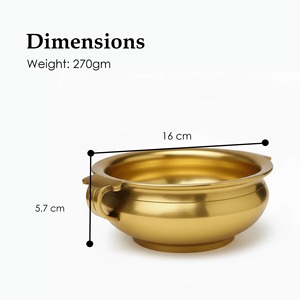 Simple Gold Decorative Bowl Perfect For Flower Decoration On Festive And Events Elegant Table Centerpiece Wholesale From India - Product Image 5