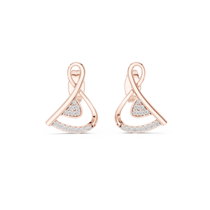 Juego de pendientes de diamantes cultivados en laboratorio, únicos, en oro rosa de 18 quilates, para compromiso, boda, fiesta, evento, regalo de San Valentín, uso diario para mujer - Product Image 1