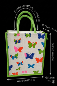 Sacs de courses en jute écologiques à imprimés animaliers, fermeture éclair, logo personnalisé imprimé, poignée en sangle de coton réutilisable, URBAN TOTE - Product Image 5