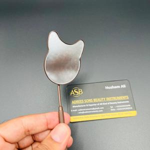 Espejo Profesional para Pestañas de Acero Inoxidable con Forma de Dibujo Animado, Color Marrón Chocolate, Punta Cuadrada de 13 cm, Impresión de Logotipo Personalizado - Product Image 2