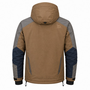 Veste de ski imperméable pour homme 10 000 mm avec capuche, coupe-vent respirante synthétique color-block - Tex - Product Image 2