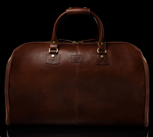 <b>Leather</b> Weekender Duffel <b>Bag</b> Unisex <b>Soft</b> Handle Zipper Closure Travel <b>Bag</b> 36-55L Capacity Durable Polyester Lining - Product Image 4