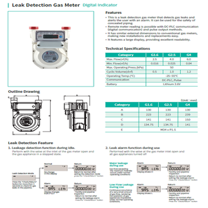 Medidor de Gas de Diafragma de Alta Precisión, Acero Inoxidable y Plástico, Uso Industrial y Residencial, con Pantalla Digital, Origen KR - Product Image 3