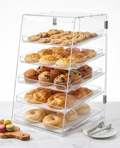 Artfulcosmos Modern for Transparent Acrylic Pre-Assembled Multi-Directional Polished Desktop Bakery <b>Display</b> Cabinet Dessert - Product Image 6
