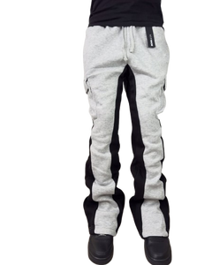 Pantalon unisexe décontracté style urbain respirant pour homme, 100 % coton épais, plissé sur le devant, avec cordon de serrage et coupe évasée - Product Image 1