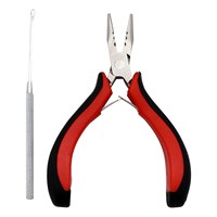 Kit d'outils pour extensions de cheveux, pince à trois trous pour ouvrir et enlever les extensions de cheveux à micro-anneaux, outil professionnel de salon