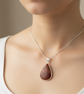 <b>Top</b> Quality Mahogany Obsidian Teardrop Pendant 925 Silver <b>Rose</b> Gold Yellow Gold Plated Handmade Healing Large Gemstone Jewelry - Product Image 5