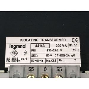 Transformateur d'isolement de sécurité Legrand 44143, 163855 - Équipements et pièces semi-conductrices de confiance de renommée mondiale chez - Product Image 3