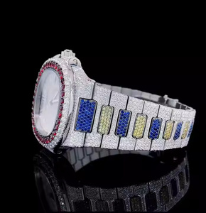 Crystal Prime Luxury iced out Moissanite Diamond Quartz Watch for Men with Precision Build and Clean Dial - Product Image 3