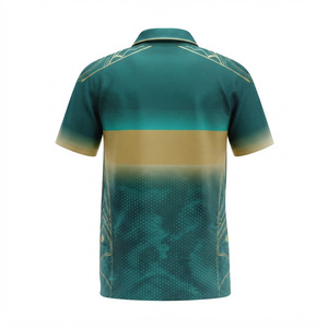 เสื้อคริกเก็ตผู้ชายแบบสั่งทำพิเศษ ผ้าคอตตอนเจอร์ซีย์ แขนสั้น พิมพ์ลายสัตว์ด้วยระบบดิจิทัล สไตล์สปอร์ต ชุดทีม สีเขียว - Product Image 2