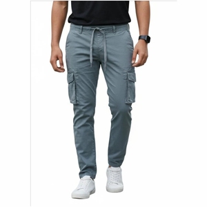 Light Grey Relax Bottom <b>Cargo</b> <b>Pants</b> - Product Image 1