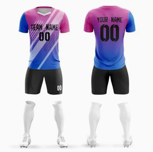 Uniforme de Fútbol Sublimado Personalizado, Conjunto de Equipo Transpirable de Poliéster, Camiseta de Fútbol con Diseño de Logotipo de Impresión Digital Premium - Product Image 2