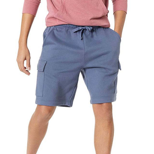 Pantalones Cortos Cargo Unisex con Estampado Floral, 100% Algodón, Transpirables, de Secado Rápido, Cintura Alta, Cordón Ajustable, Logotipo Frontal, Casuales, Azules, con Bolsillos - Product Image 2