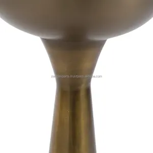 Mesa de Centro Portátil de Acero Inoxidable Hecha a Mano, Diseño Moderno Ovalado, Alta Calidad, Altura Ajustable para Sala de Estar - Product Image 5