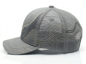 Gorra Trucker de Lona y Malla Gris de 6 Paneles, Marca Privada Premium, Diseño Impreso, Ajuste Ajustable, Unisex, Moda Casual, MOQ Bajo - Product Image 4
