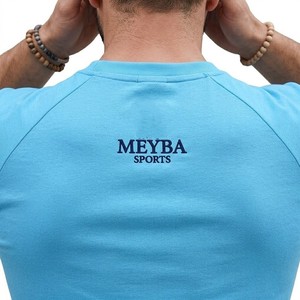 Ensemble de vêtements de sport pour homme Meyba Sports, t-shirt et short de bain bleu clair, léger et décontracté, deux pièces assorties pour l'été - Product Image 6