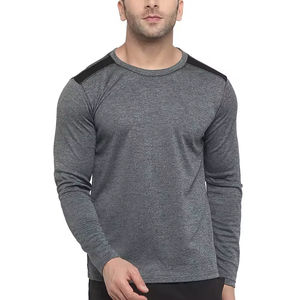 T-shirt d'entraînement pour hommes, broderie de logo personnalisée, mélange de coton de haute qualité, fournisseur de vêtements de fitness et de sport - Product Image 1