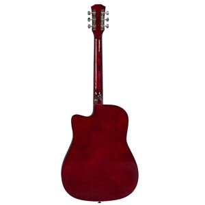 Chitarra Acustica Dreadnought Marrone da 41 Pollici con Cutaway a Forma di Barile, Corde, Capotasto, Borsa per il Trasporto, Accordatore, Chiave per Accordatura, Strumento, Prezzo Conveniente, in Acero - Product Image 5