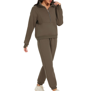 Sweat-shirt unisexe à col zippé, style streetwear, uni, 100% coton, léger, respirant, séchage rapide, design 2 en 1, personnalisable - Product Image 2