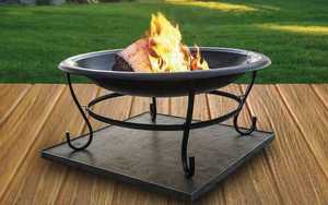 <b>Portable</b> Steel <b>Fire</b> <b>Pit</b> Bowl Outdoor Garden Bonfire <b>Pit</b> with Stand for Camping Patio Backyard - Product Image 3