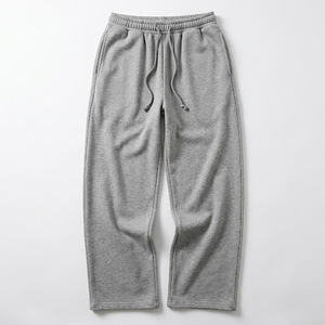 Pantalon de survêtement gris personnalisé pour homme – Vente en gros – Décontracté, ample, en molleton de coton – Coupe ample – Joggers de sport et de course - Product Image 3