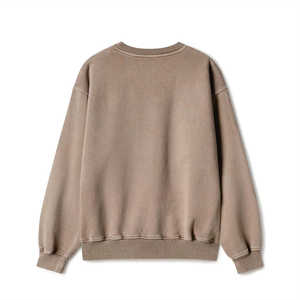 เสื้อสเวตเชิ้ตคอกลมทรงหลวมสำหรับผู้ชาย ผ้าหนา ใส่ได้ในฤดูหนาว ไซส์ใหญ่พิเศษ พร้อมโลโก้แบบกำหนดเอง ทรงไหล่ตก สำหรับทุกเพศ - Product Image 2