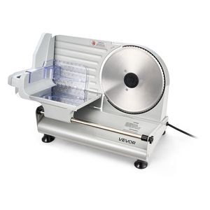 Rebanadora Eléctrica de Alimentos de 8.6 Pulgadas y 200W, Certificación ETL, Dos Cuchillas SUS420, Grosor Ajustable de 0-0.6 Pulgadas para Carne - Product Image 1