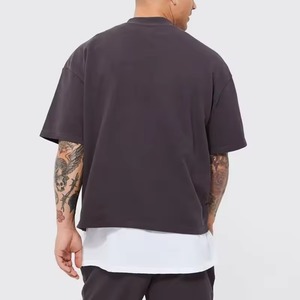 เสื้อยืดลำลองพรีเมียมสำหรับผู้ชาย ผ้าฝ้ายซูพิมา 180-300 กรัม หนัก ทรงโอเวอร์ไซส์ ไหล่ตก ไซส์ใหญ่ ระบายอากาศได้ดี แห้งเร็ว - Product Image 2