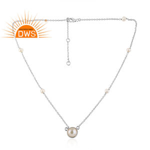 Proveedores de Colgantes de Perlas de Agua Dulce, Colgante Redondo de Plata de Ley 925, Collar de Joyería, Colección Vintage - Product Image 4