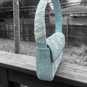 Sac baguette artisanal indien multicolore en perles de verre, poignée personnalisable, couleurs de perles variées MS - Product Image 3