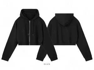 เสื้อฮู้ดครอปพิมพ์ลายกราฟิกสำหรับแฟชั่นประจำวันและลุคสตรีทสมัยใหม่ - Product Image 2