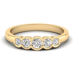 REYES – bague d'éternité élégante en argent Sterling 925, coupe ronde, 0.3 carats, Moissanite, pour femmes, bijoux de promesse de mariage - Product Image 6