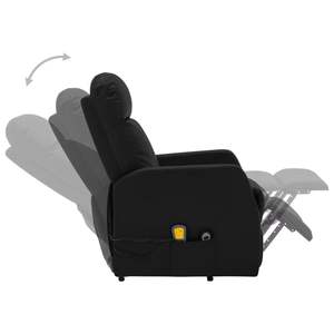 Fauteuil de massage noir à dossier inclinable - Product Image 4