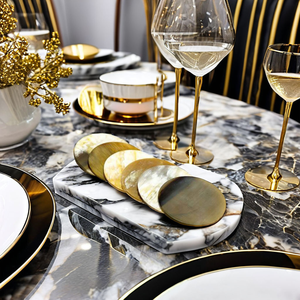 Colección de Posavasos de Cuerno Rústicos y Elegantes, Posavasos de Cuerno Naturales Hechos a Mano para Regalos, Posavasos de Cuerno con Estilo para Decoración de Comedor, Premium B - Product Image 3