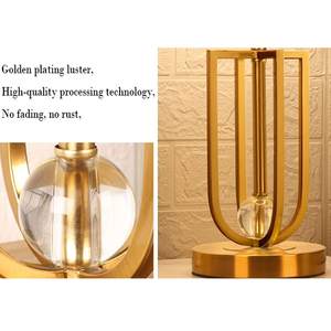 Lámpara de mesa moderna, lámpara de mesa dorada para mesita de noche, lámpara de mesa de lujo, lámpara de mesa de diseño, lámpara de dormitorio, lámpara de mesa para sala de estar - Product Image 4