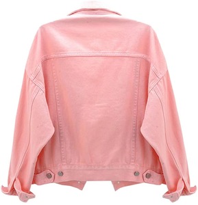 OEM Women's Denim Jackets Women Casual <b>Jean</b> Outwear Fall Jacket Denim Button up Coat Oversize Denim Jacket for Ladies - Product Image 5