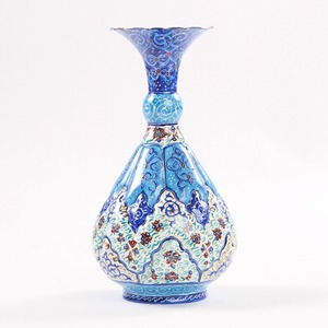 Jarrón de cobre martillado estilo Anatolia con asas, decoración para el hogar de estilo mediterráneo - Product Image 3