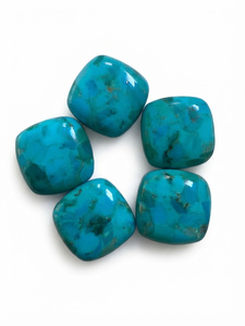 Turquoise bleue Mohave, cabochon en forme de coussin, pierre précieuse non montée pour la création de bijoux - Product Image 2
