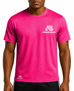T-shirt décontracté à manches courtes 100 % coton pour homme de la marque AMY, uni avec broderie sur le devant, coupe classique, personnalisable avec logo, vente en gros - Product Image 4