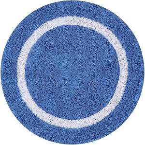 Alfombra de Baño Contemporánea 100% Algodón, Suave, Absorbente y Lavable a Máquina, con Bambú Sólido para Baños y Duchas Modernos - Product Image 1