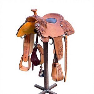 Silla de montar inglesa de cuero genuino de búfalo, con estructura de madera, duradera, ecológica, para equitación, 14 pulgadas - Product Image 3