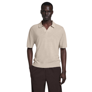 Polo en Lin Tricoté pour Homme, Manches Courtes, Léger, Respirant, Coupe Slim, Décontracté et Élégant, Idéal pour l'Été, Écologique, Vente en Gros - Product Image 5
