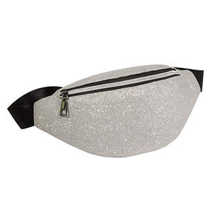 Unisex Sequin Waist <b>Bag</b> Barrel Shape Zipper Closure Fashion Paillette Design For Daily Use - Product Image 5